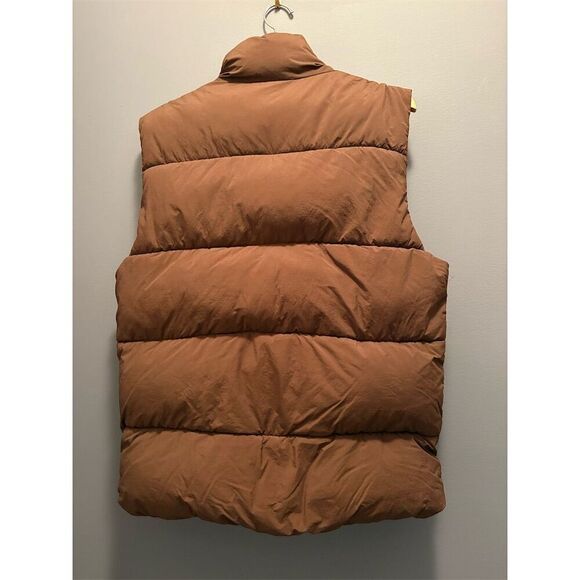 Cotton On Men's Brown Puffer Vest M Water-Repellent Winter Jacket - Picture 5 of 7